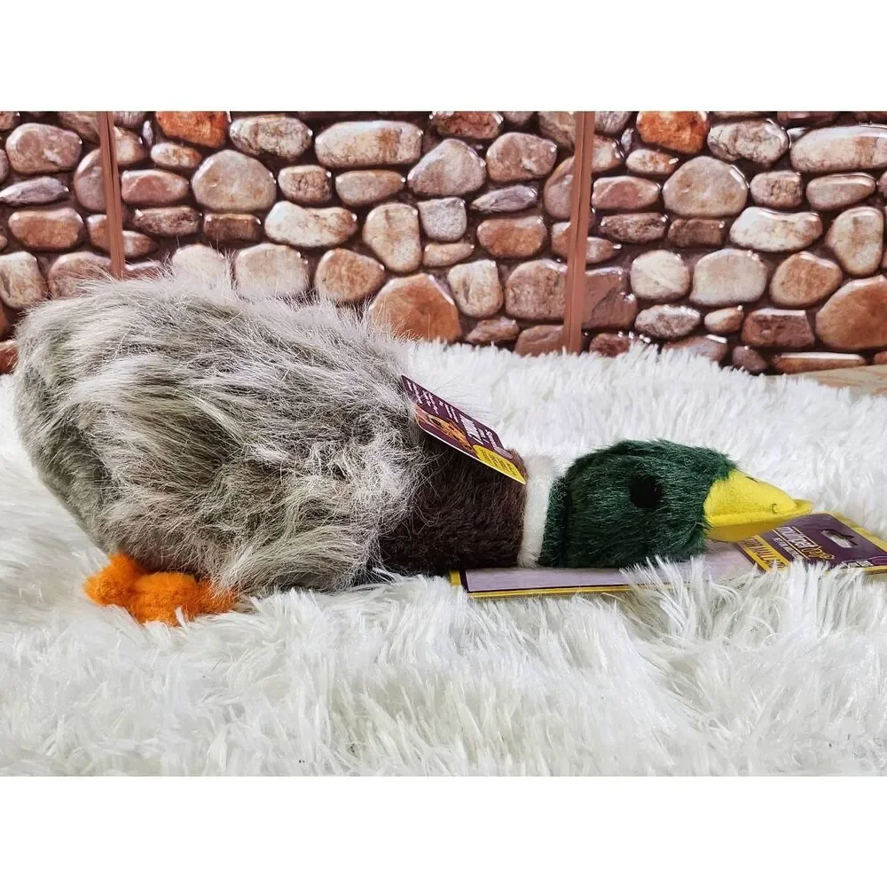 Multipet Migrator Stuffed Honking Mallard Dog Toy - Brown - 16